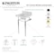 Kingston Brass 19 Carrara Marble Console Sink with Brass Legs 8 Faucet Drillings, Marble WhiteBrushed Brass KVPB1917M387ST - alternate 2
